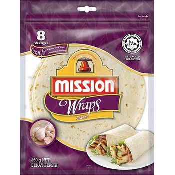 Mission Wraps Garlic 360g