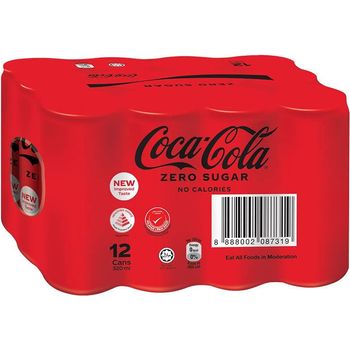 Coca Cola Zero Coke Can 12pcs 320ml