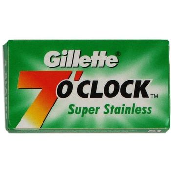 Gillette 7 O'Clock Super Stainless Double Edge Razor Blades Green 5 Blades