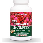 NaturesPlus Ultra Chewable Cranberry Love Berries 400mg 180 Vegetarian Tablets Natural Cranberry Supplement Promotes Urinary Tract Health Non-gmO Gluten 90 Servings