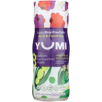 Yumi - Rice Free Puffs, Organic Berry Sweet Pea (1.5oz)