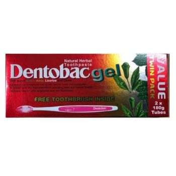 Dentobac Gel Natural Herbal Toothpaste 2pcs 180g