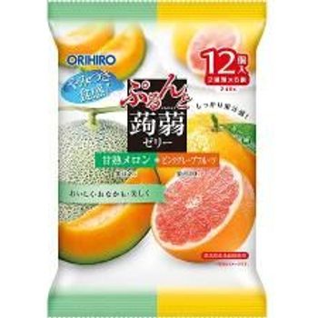 Orihiro Konjac Jelly Sweet Melon Pink Grapefruit 0.7oz 20g X 12 Pieces