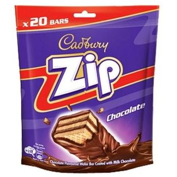Cadbury Zip Chocolate Flavoured Wafer Bar 160g