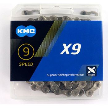 KMC X9 Chain- 9spd- Silver/Gray- 116L