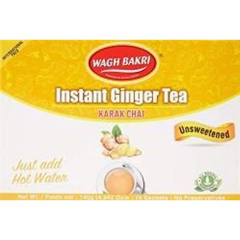 Wagh Bakri Instant Ginger Chai Tea Unsweetened 10 Sachets