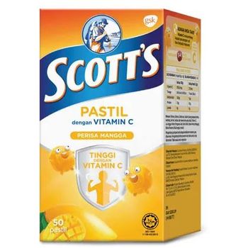 Scott's VITAMIN C Pastilles Mango 50pcs