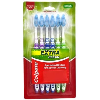 Colgate Extra Clean Toothbrush Family Pack 6pcs