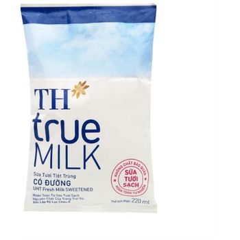 TH True Milk Sweetened Sterilized Fresh Milk 220ml