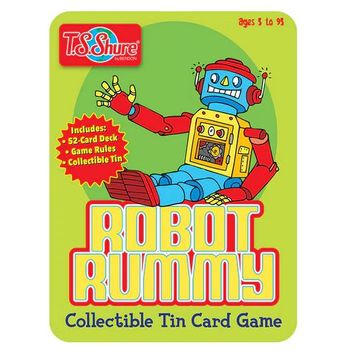 Bendon Publishing TS Shure Collectible Tin Card Game Robot Rummy