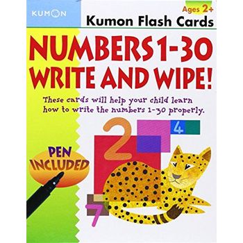 Kumon Flash Cards Number 1 To 30 Write And Wipe