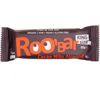 Roo'Bar Organic Cacao Nibs Almond Raw Bar 30g
