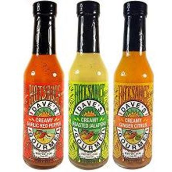 Dave's Gourmet Creamy Hot Sauce Trio 3-pack Variety 227g