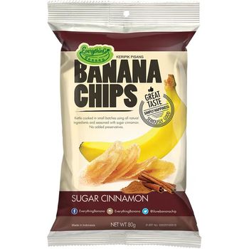 Everything Banana Chips Sugar Cinnamon 80g