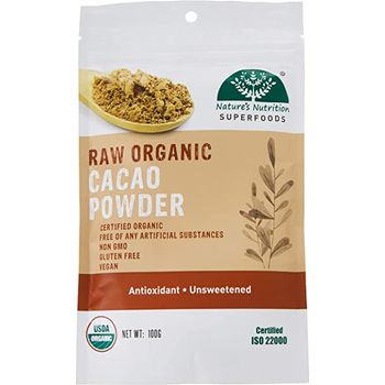 Nature's Nutrition Raw Organic Cacao Powder 100g