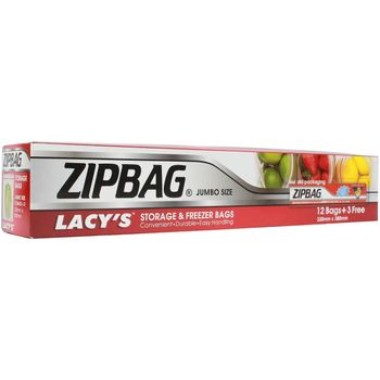Lacy's Zip Bag XL Jumbo 12 plus 3 Bags
