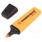 Stabilo Boss Highlighter Flat Barrel Orange 18g