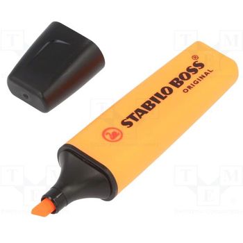 Stabilo Boss Highlighter Flat Barrel Orange 18g