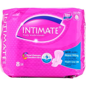 Intimate Maxi Wing Night Use 8pcs 28cm