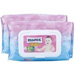 Diapex Soft Baby Wipes Twin Pack 2 80pcs