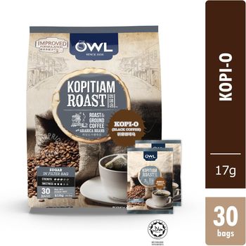 Owl Kopitiam Roast Ground Coffee Bags Kopio 20 x 17g