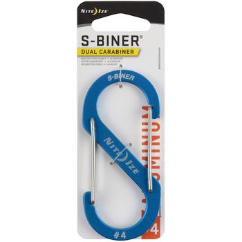 Nite Ize S Biner Aluminum Dual Carabiner Blue 17g