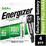 Energizer Recharge Battery Power Plus Aaa