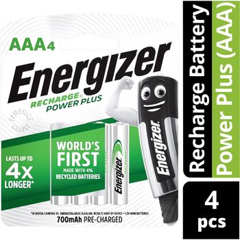 Energizer Recharge Battery Power Plus Aaa