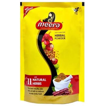 Meera Hairwash Powder Herbal Pouch 80g