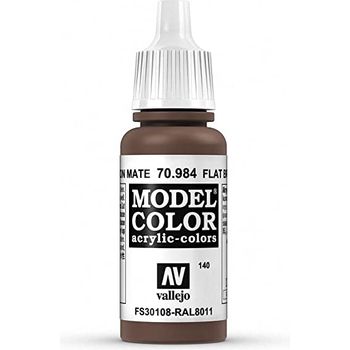 Vallejo Acrylic Paint Flat Brown 17ml