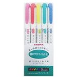 Zebra Highlighter Mildliner 5 Bright Color Set wkt7-5c-hc