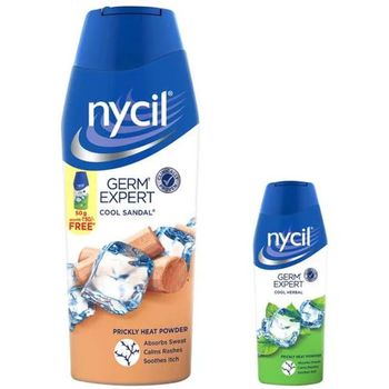Nycil Germ Expert Prickly Heat Powder Cool Sandal 150g + 50g