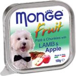 Monge Fruit Lamb And Apple Pate with Chunkies Tray Dog Food 100g