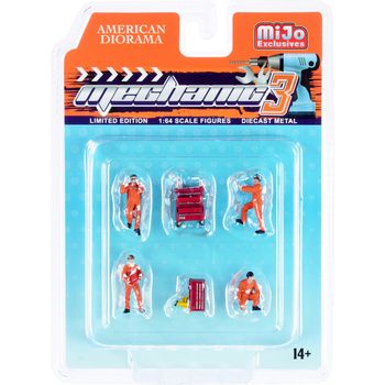 American Diorama 1/64 Mijo Exclusive Mechanic III Diecast Figures Set
