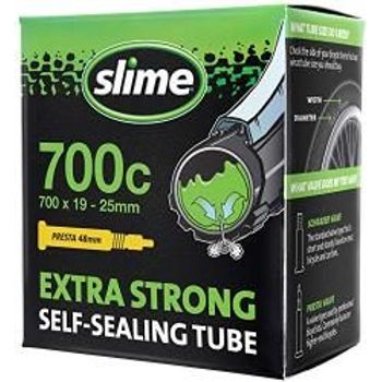 Slime 30085 Bike Inner Tube With Slime Puncture Sealant Extra Strong Self Sealing Prevent And Repair Presta Valve 700 X 1925mm
