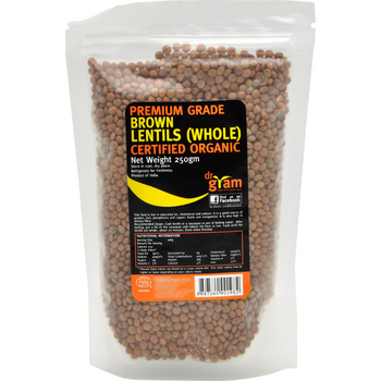 Dr Gram Organic Brown Lentils Whole 250g