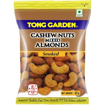 Tong Garden Cashew Nuts mixed Almonds Smoked 33g