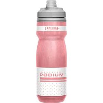 CamelBak Podium Chill Insulated Bike Water Bottle Easy Squeeze Bottle Fits Most Bike Cages 595g Reflective Pink