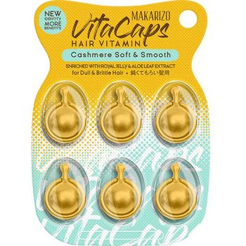 Makarizo Vitacaps Hair Vitamin Cashmere Smooth Kuning 6pcs 1ml