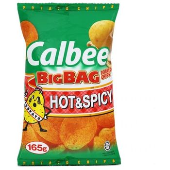 Calbee Big Bag Hot And Spicy Potato Chips 165g