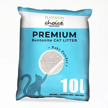 Platinum Choice Premium Bentonite Cat Litter Baby Powder 10Kg