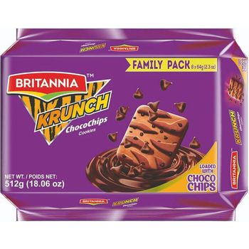 Britannia Tiger Krunch Choco Chips Cookies 512g