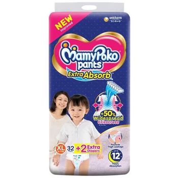 MamyPoko Pant Style Diapers Extra Large 34pcs