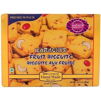 Karachi Bakery Fruit Biscuits Premium Pack Healthy Crispy No Preservatives 400g