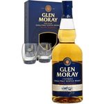Glen Moray Classic Single Malt 700ml W 2 Glasses