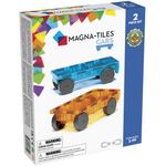 Magna-Tiles Cars 2 Piece Expansion Set: Blue And Orange