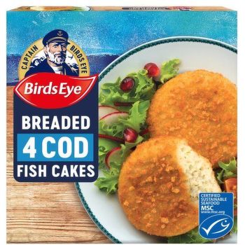 Birds Eye Breaded Cod 4 Fish Cakes 198g