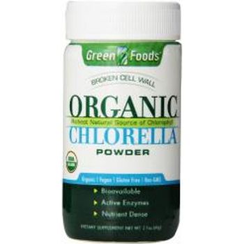 Green Foods Organic Chlorella Powder 2.1 Ounce