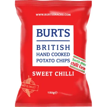 Burt's British Hand Cooked Potato Chips sweet chilli 150g