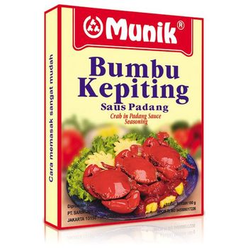 Munik Kepiting Saus Padang (Crab in Padang Sauce Seasoning) 180g